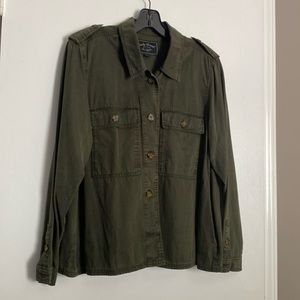 Lucky brand shacket, army green, size L